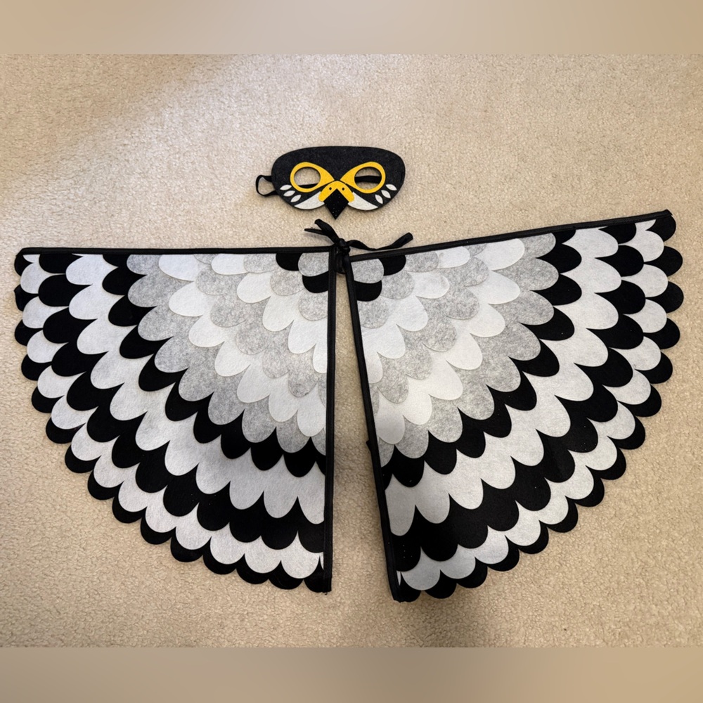 Black and White Bird/Falcon Costume with Mask